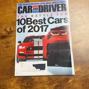 Car & Driver magazine Jan 2017 Corvette Grand Sport Mustang Shelby GT350